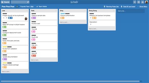 sasageyo trello board